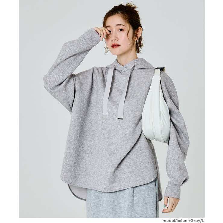 ラフさと上品さを両立。大人が着たいソフトスウェットリボンパーカー | coca | 詳細画像10 