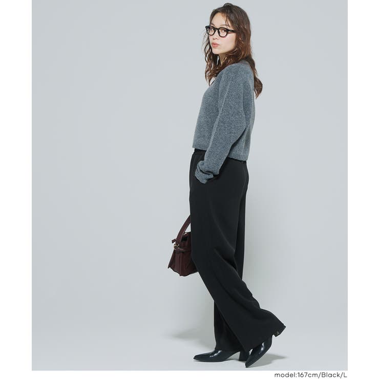 【DAILY WARM】裏起毛ソフトスウェットワイドパンツ | coca | 詳細画像10 