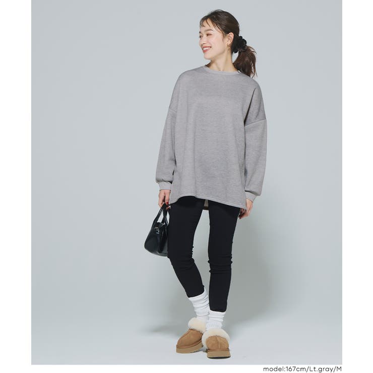 ゆるっと着られて体型カバー叶う、裏起毛ビッグシルエットスウェット | coca | 詳細画像10 