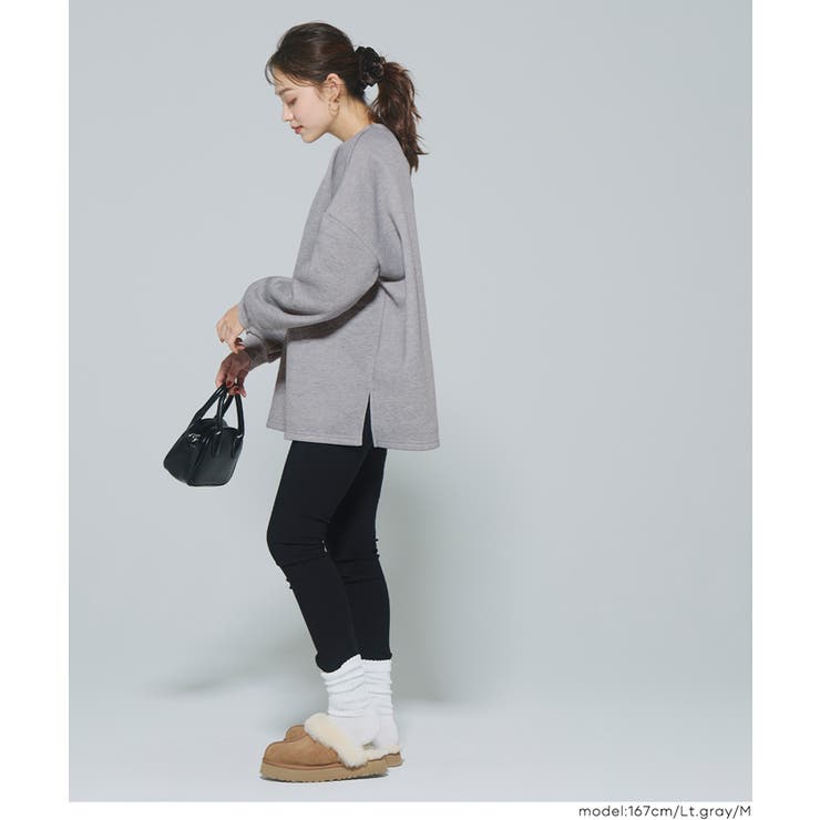 ゆるっと着られて体型カバー叶う、裏起毛ビッグシルエットスウェット | coca | 詳細画像11 