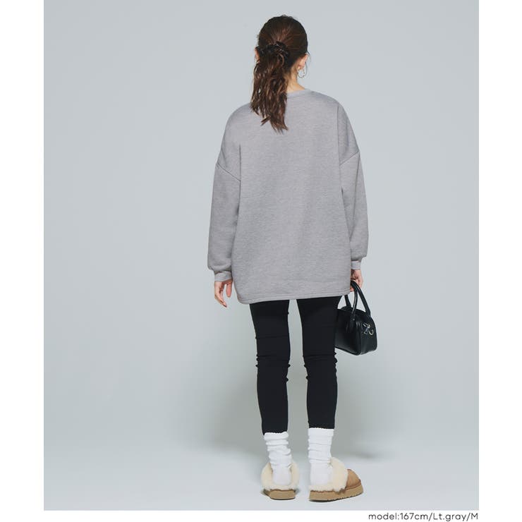 ゆるっと着られて体型カバー叶う、裏起毛ビッグシルエットスウェット | coca | 詳細画像12 