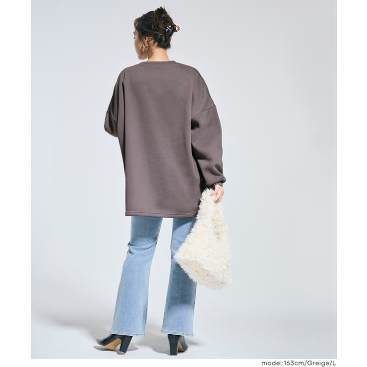 ゆるっと着られて体型カバー叶う、裏起毛ビッグシルエットスウェット | coca | 詳細画像14 