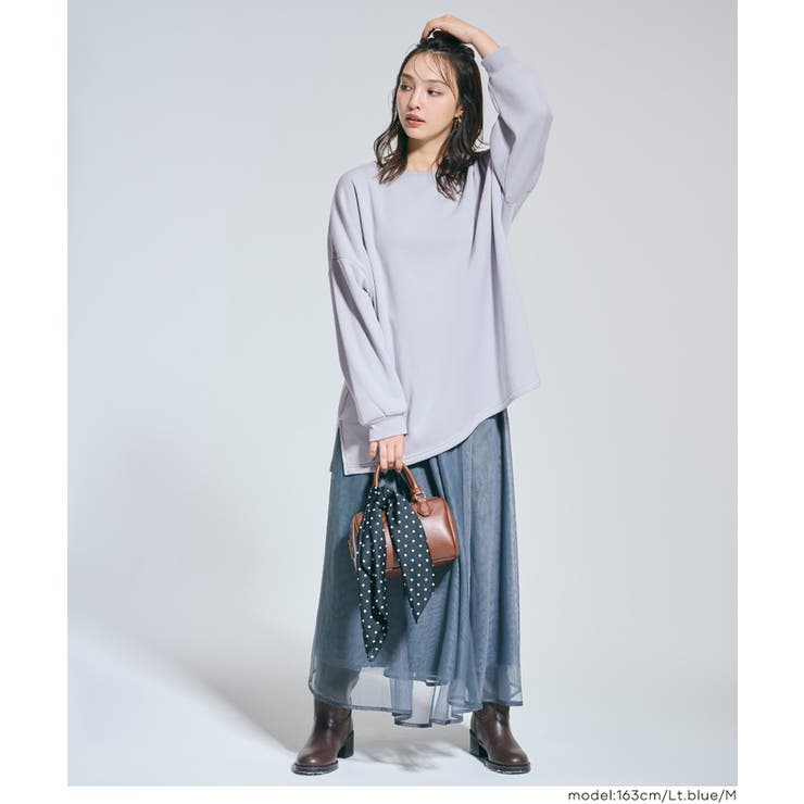 ゆるっと着られて体型カバー叶う、裏起毛ビッグシルエットスウェット | coca | 詳細画像16 