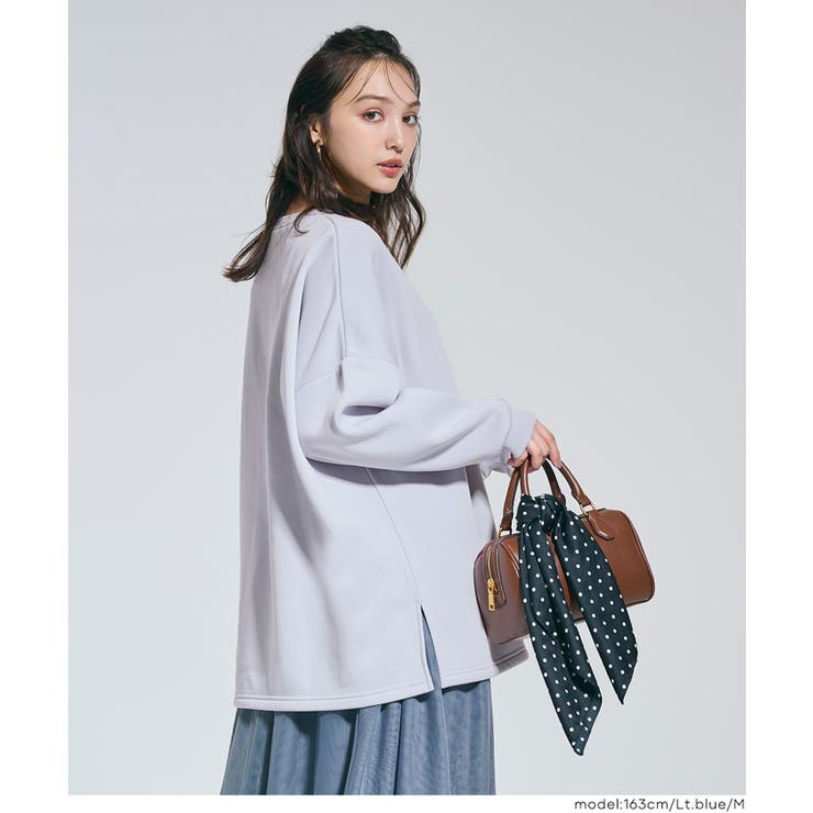 ゆるっと着られて体型カバー叶う、裏起毛ビッグシルエットスウェット | coca | 詳細画像17 