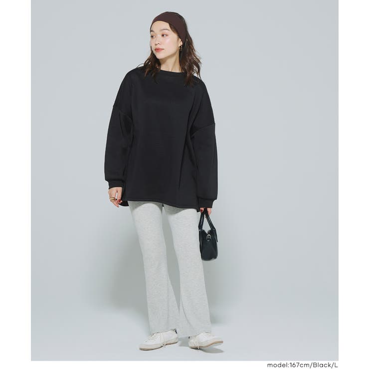 ゆるっと着られて体型カバー叶う、裏起毛ビッグシルエットスウェット | coca | 詳細画像6 