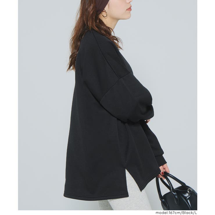 ゆるっと着られて体型カバー叶う、裏起毛ビッグシルエットスウェット | coca | 詳細画像7 