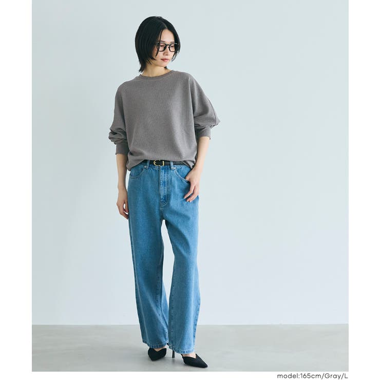 【速乾/イージーケア】ゆったり美シルエット。エンボスドルマントップス | coca | 詳細画像15 