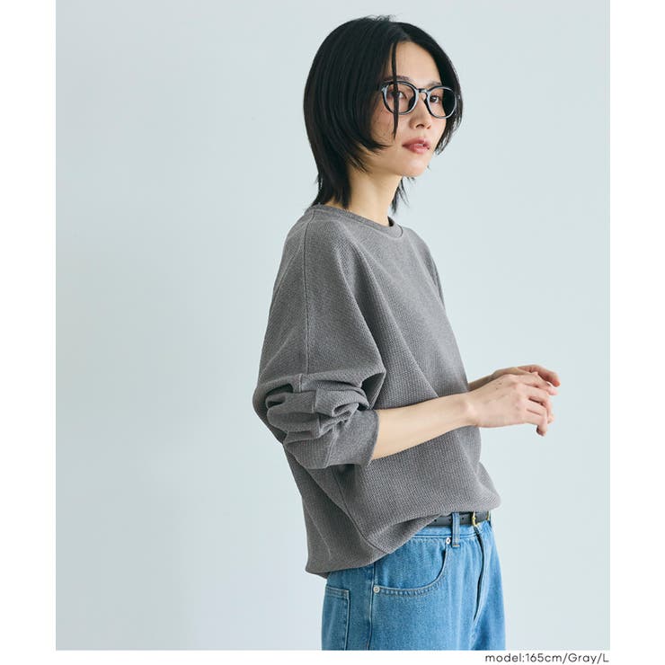 【速乾/イージーケア】ゆったり美シルエット。エンボスドルマントップス | coca | 詳細画像16 