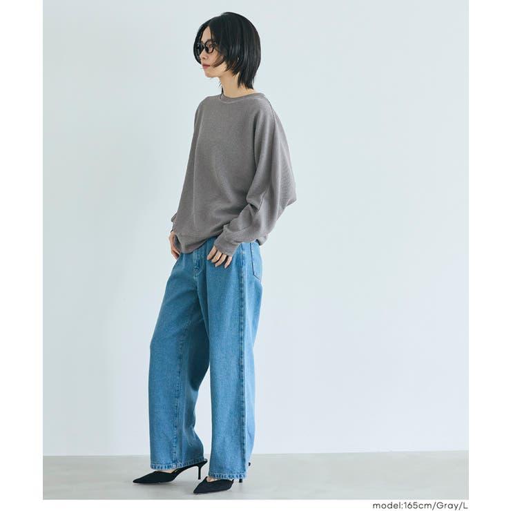 【速乾/イージーケア】ゆったり美シルエット。エンボスドルマントップス | coca | 詳細画像19 