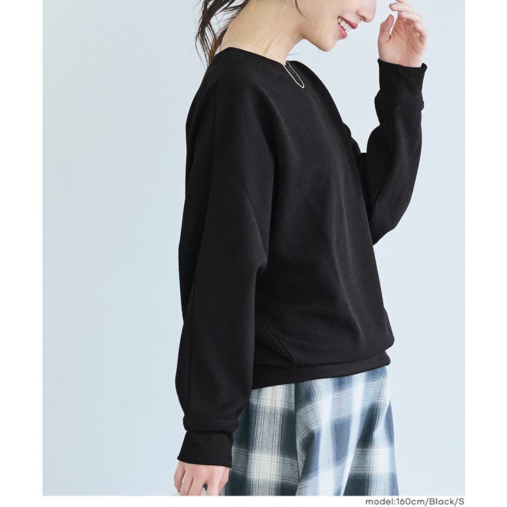 【速乾/イージーケア】ゆったり美シルエット。エンボスドルマントップス | coca | 詳細画像10 