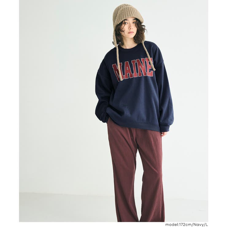 ふんわり軽やか、暖かさとこなれ感のある裏起毛プリントスウェット | coca | 詳細画像10 