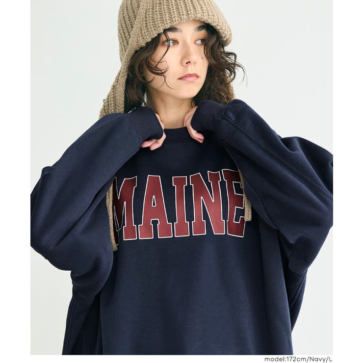 ふんわり軽やか、暖かさとこなれ感のある裏起毛プリントスウェット | coca | 詳細画像12 