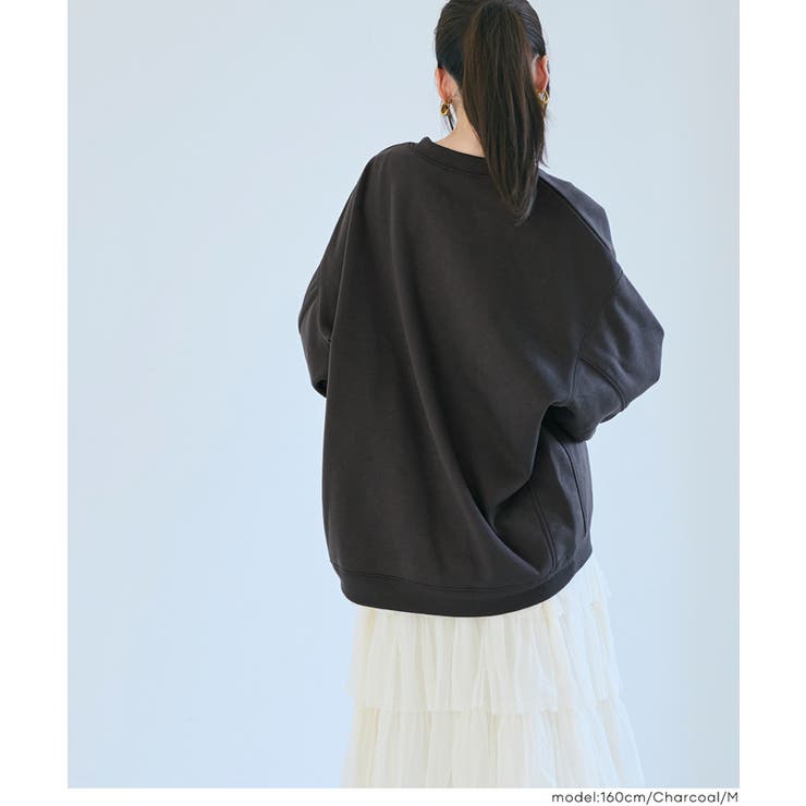 ふんわり軽やか、暖かさとこなれ感のある裏起毛プリントスウェット | coca | 詳細画像18 