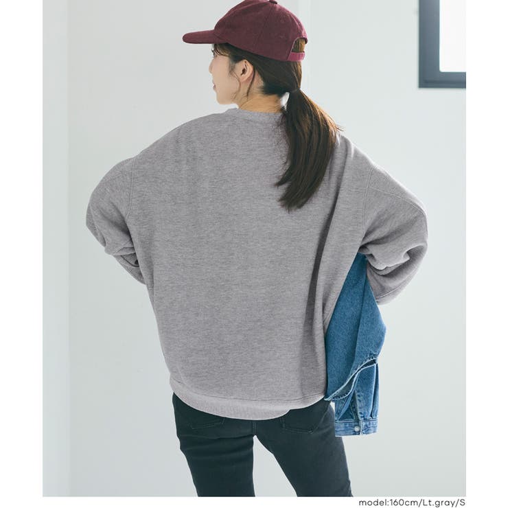 ふんわり軽やか、暖かさとこなれ感のある裏起毛プリントスウェット | coca | 詳細画像8 