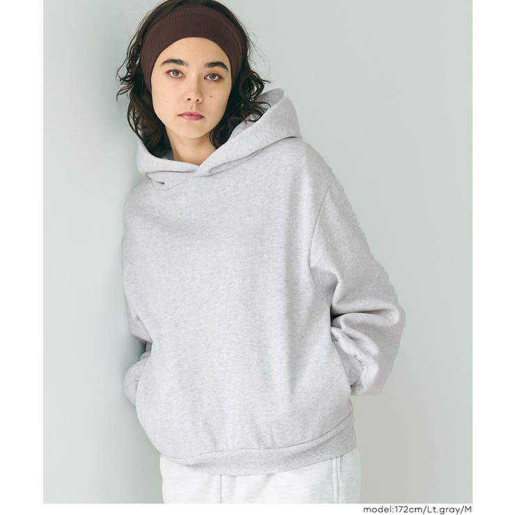 ［Lt.gray］ | 今っぽくこなれる、抜け感シルエット。裏起毛オーバーサイズフーディー | coca