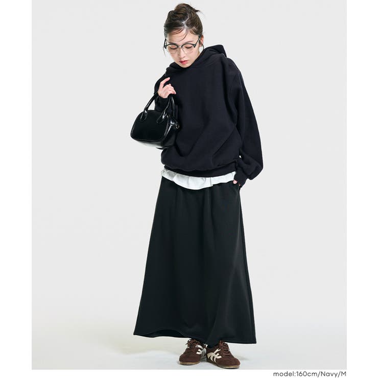 今っぽくこなれる、抜け感シルエット。裏起毛オーバーサイズフーディー | coca | 詳細画像12 