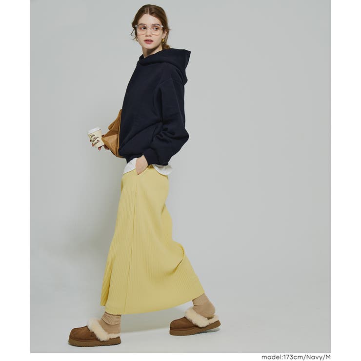 今っぽくこなれる、抜け感シルエット。裏起毛オーバーサイズフーディー | coca | 詳細画像16 