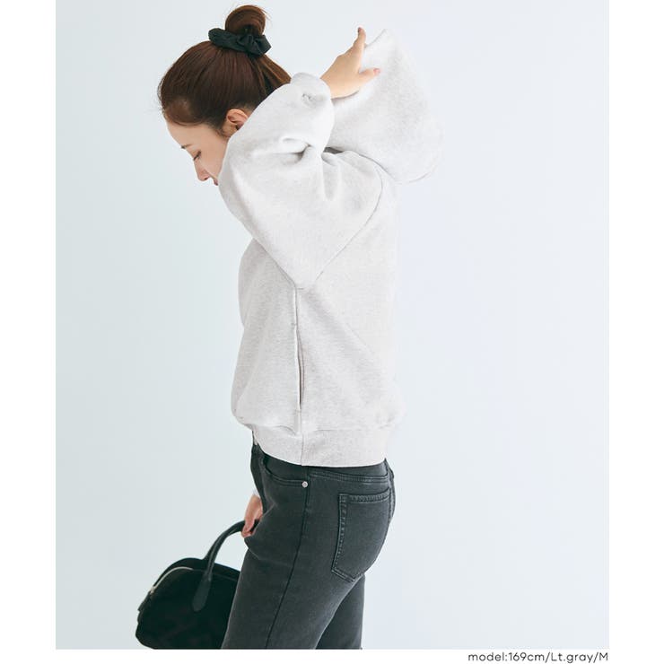 今っぽくこなれる、抜け感シルエット。裏起毛オーバーサイズフーディー | coca | 詳細画像8 