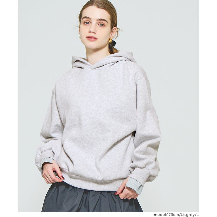 今っぽくこなれる、抜け感シルエット。裏起毛オーバーサイズフーディー | coca | 詳細画像10 