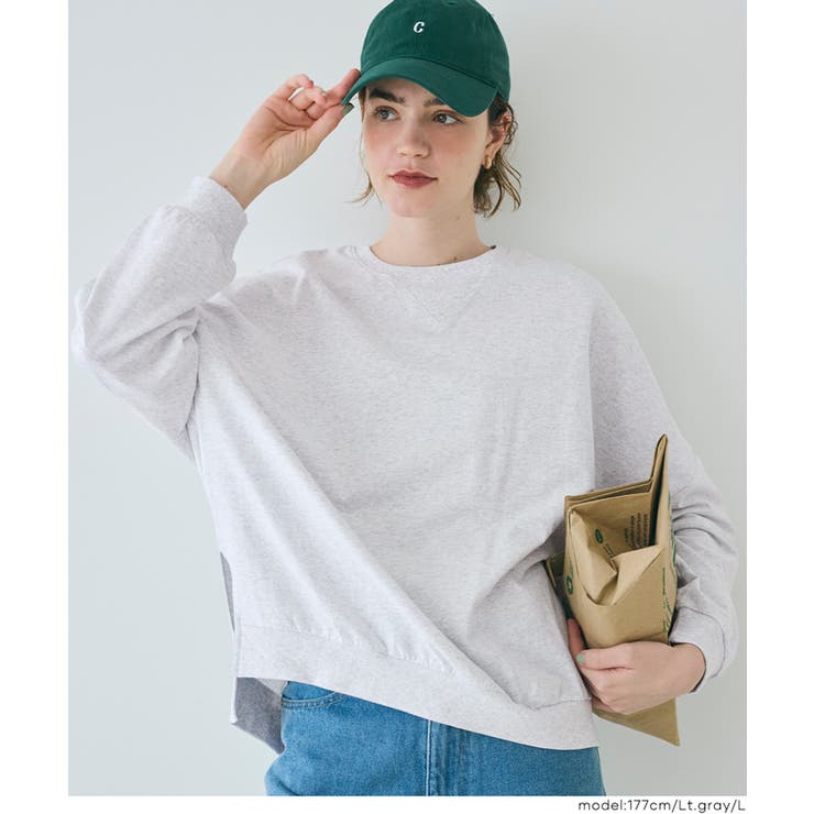 TースウェットビッグシルエットロングTシャツ レディース | coca | 詳細画像12 