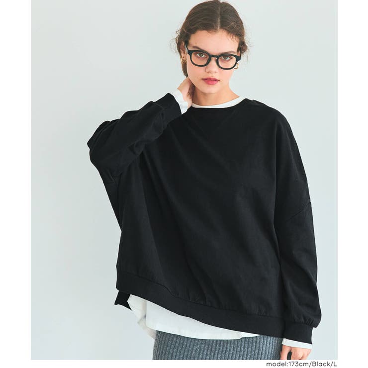 ［Black］ | TースウェットビッグシルエットロングTシャツ レディース | coca