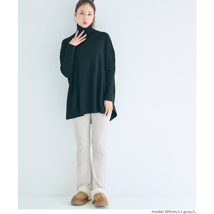 暖かくてすっきり見え！微起毛リブレギンスパンツ | coca | 詳細画像12 