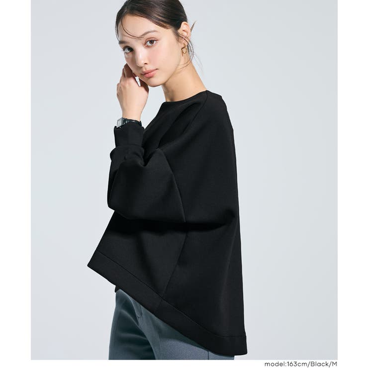 ［Black］ | ソフトスウェットバックジップトップス | coca