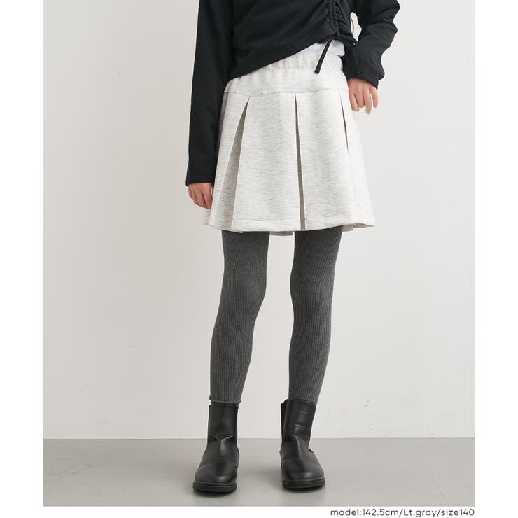 ［Lt.gray］ | ソフトスウェットプリーツスカート | coca