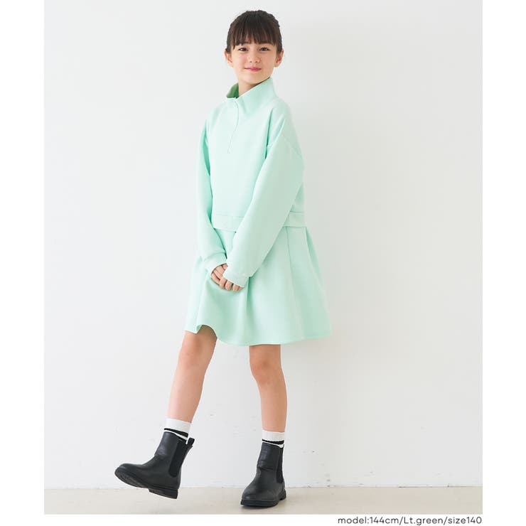 ［Lt.green］ | ソフトスウェットドッキングワンピース | coca