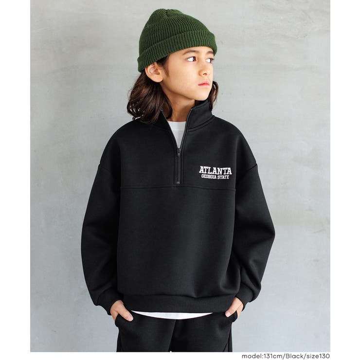 ソフトスウェットハーフジップトップス | coca | 詳細画像12