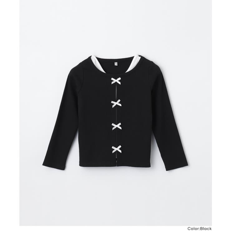 リブカーデレイヤード長袖Tシャツ キッズ | coca | 詳細画像16 