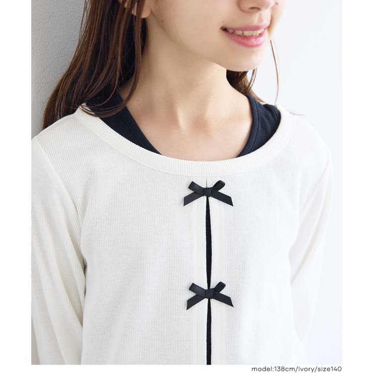 ＼26aw再入荷／リブカーデレイヤード長袖Tシャツ | coca | 詳細画像14 