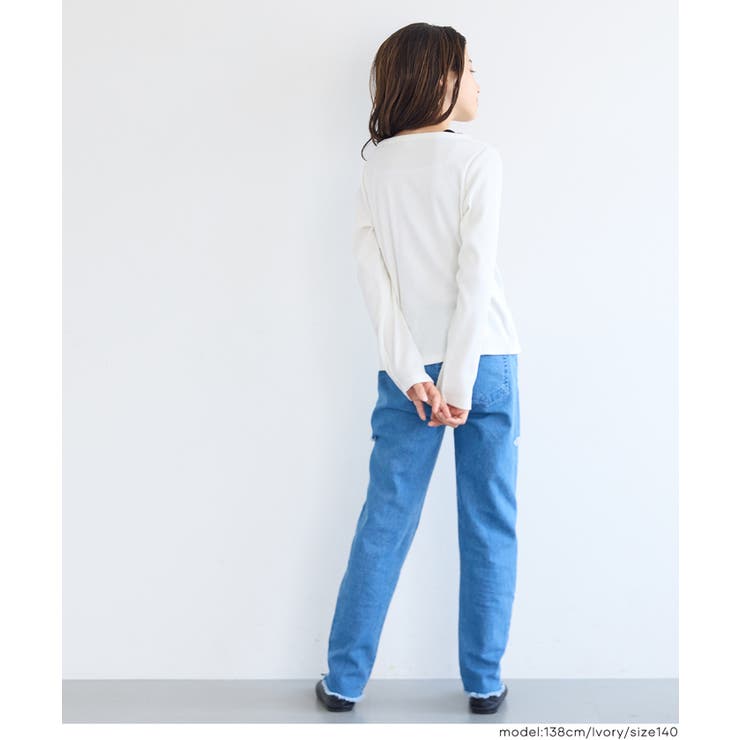 ＼26aw再入荷／リブカーデレイヤード長袖Tシャツ | coca | 詳細画像15 