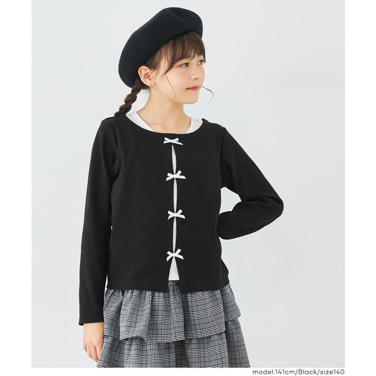 ［Black］ | ＼26aw再入荷／リブカーデレイヤード長袖Tシャツ | coca
