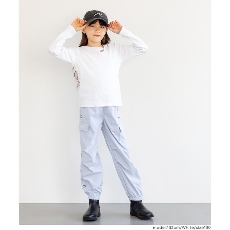 リブアシメ肩あき長袖Tシャツ | coca | 詳細画像4 