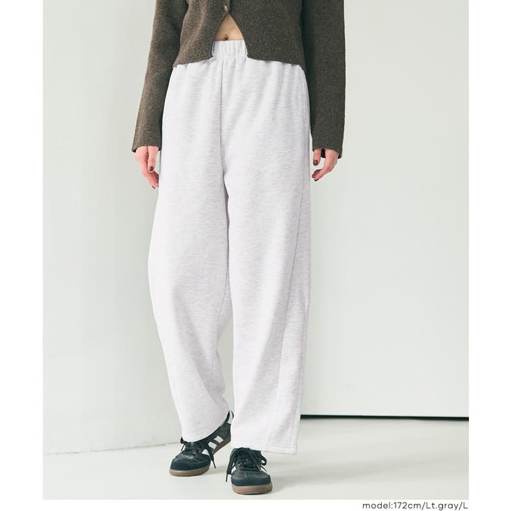 ［Lt.gray］ | 裏起毛スウェットパンツ レディース | coca