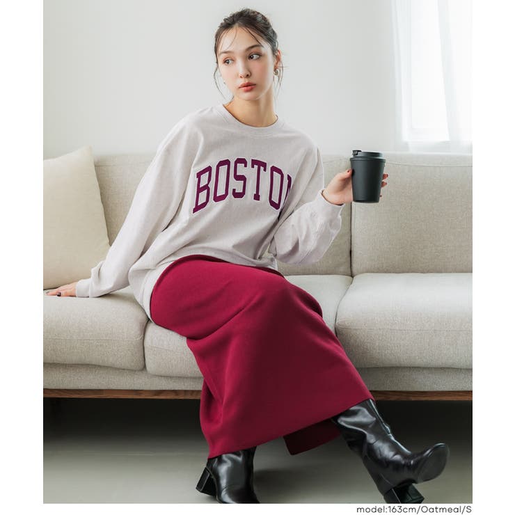 Tースウェット ワッペン ビッグシルエットTシャツ | coca | 詳細画像13 