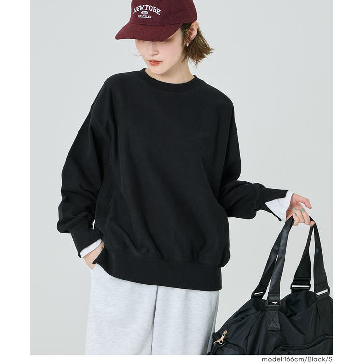 重厚感ある素材とレイヤードデザインが魅力のヘビーウェイト裏毛スウェット | coca | 詳細画像17