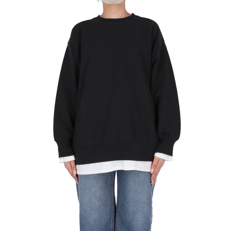 重厚感ある素材とレイヤードデザインが魅力のヘビーウェイト裏毛スウェット | coca | 詳細画像4