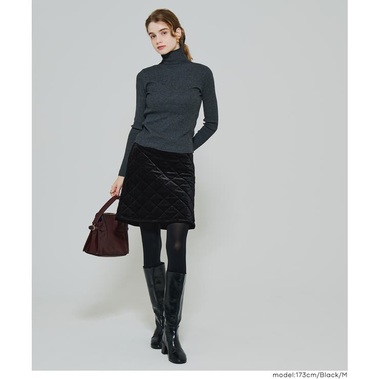 ベロアキルティングスカート | coca | 詳細画像3 