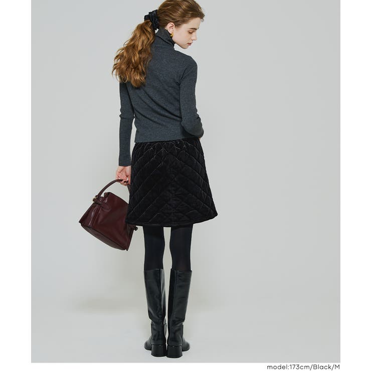 ベロアキルティングスカート | coca | 詳細画像5 