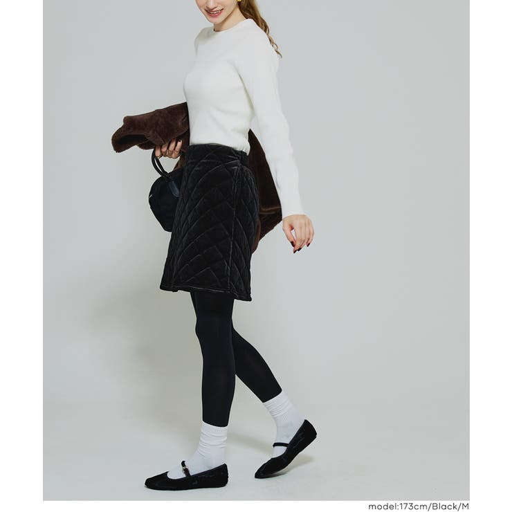 ベロアキルティングスカート | coca | 詳細画像6 