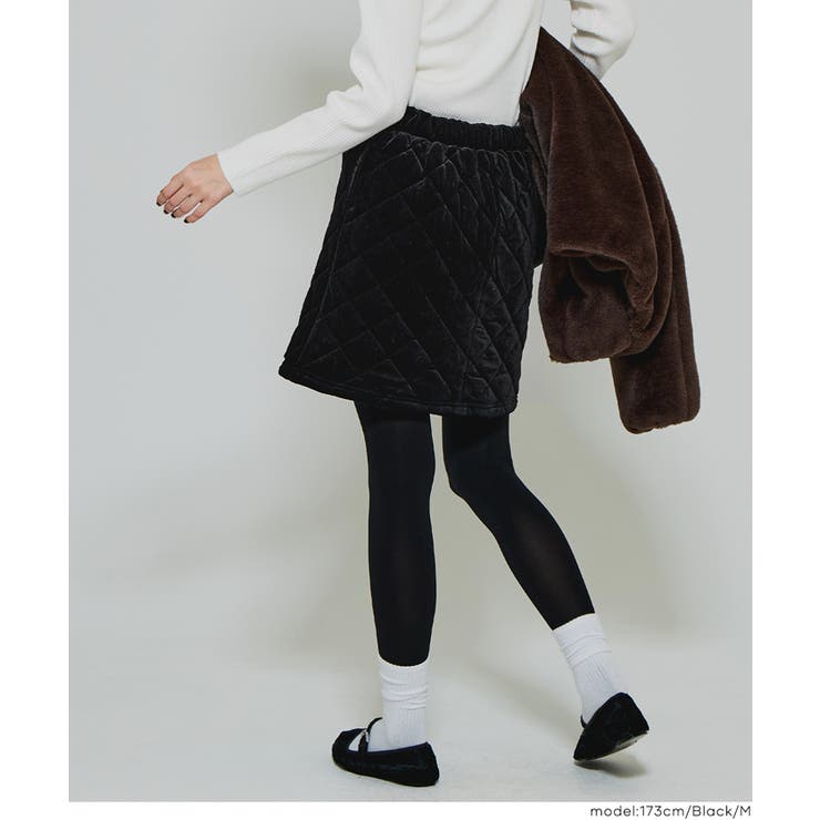 ベロアキルティングスカート | coca | 詳細画像7 