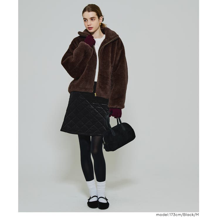 ベロアキルティングスカート | coca | 詳細画像8 