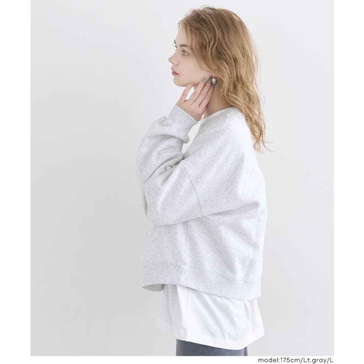 ヘビーウェイト裏起毛ビンテージ加工無地スウェット | coca | 詳細画像11 