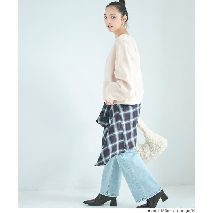 ヘビーウェイト裏起毛ビンテージ加工無地スウェット | coca | 詳細画像15 