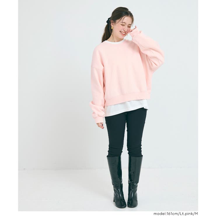 ヘビーウェイト裏起毛ビンテージ加工無地スウェット | coca | 詳細画像18 