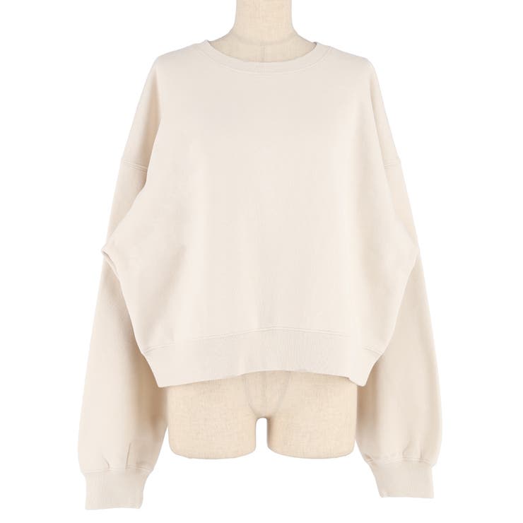 ヘビーウェイト裏起毛ビンテージ加工無地スウェット | coca | 詳細画像3 