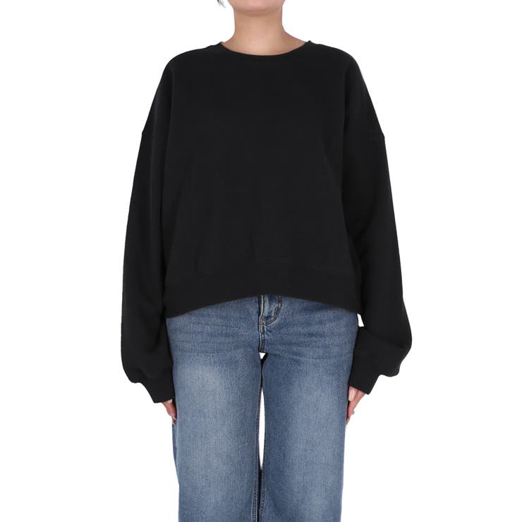 ヘビーウェイト裏起毛ビンテージ加工無地スウェット | coca | 詳細画像6 