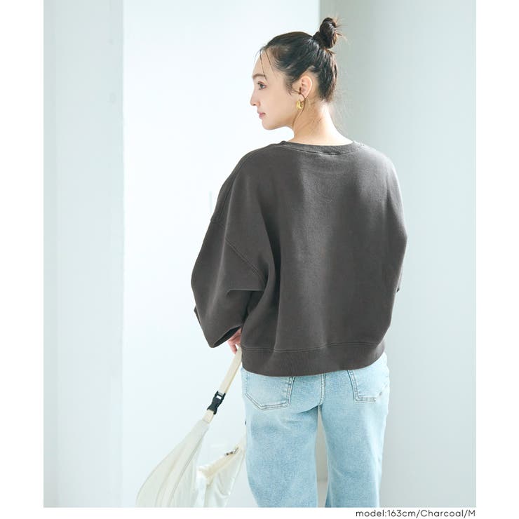 ヘビーウェイト裏起毛ビンテージ加工ロゴスウェット | coca | 詳細画像15 